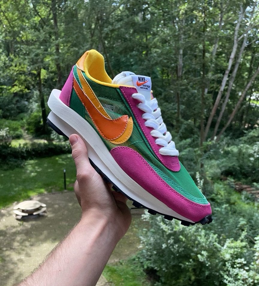 Nike x Sacai LDWaffle Pine Green Del Sol taille 42,5, Enlèvement, Comme neuf