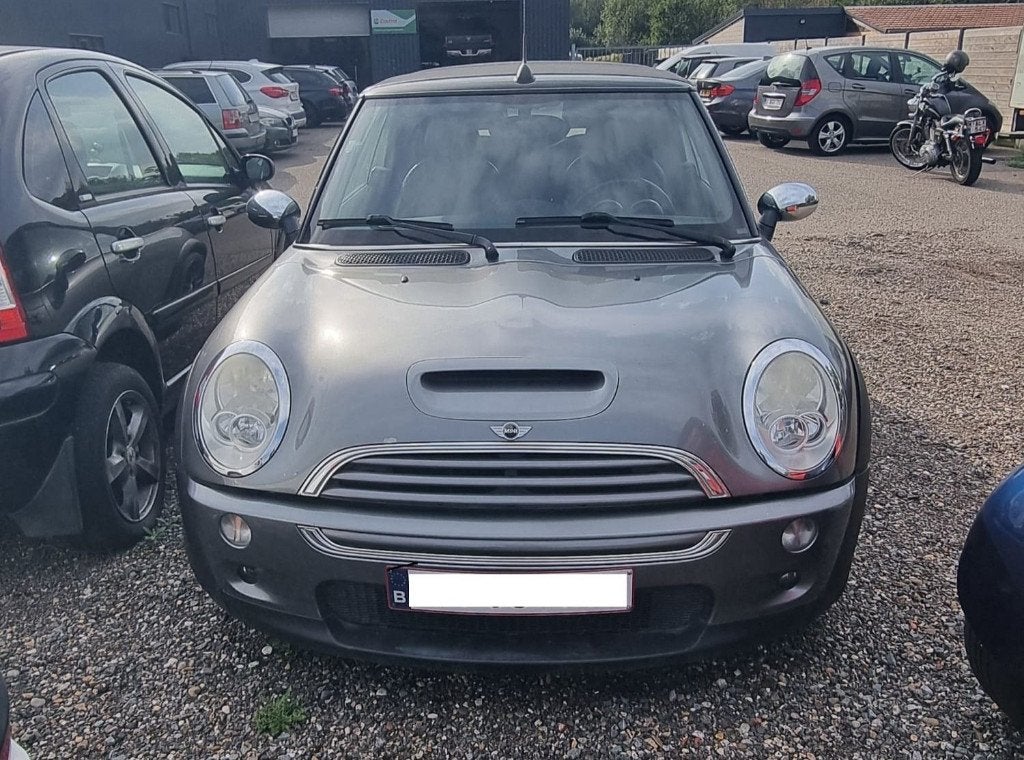 Mini Cooper S Cabrio  2004, Auto's, Voorwielaandrijving, Zwart, 4 cilinders, Cabriolet