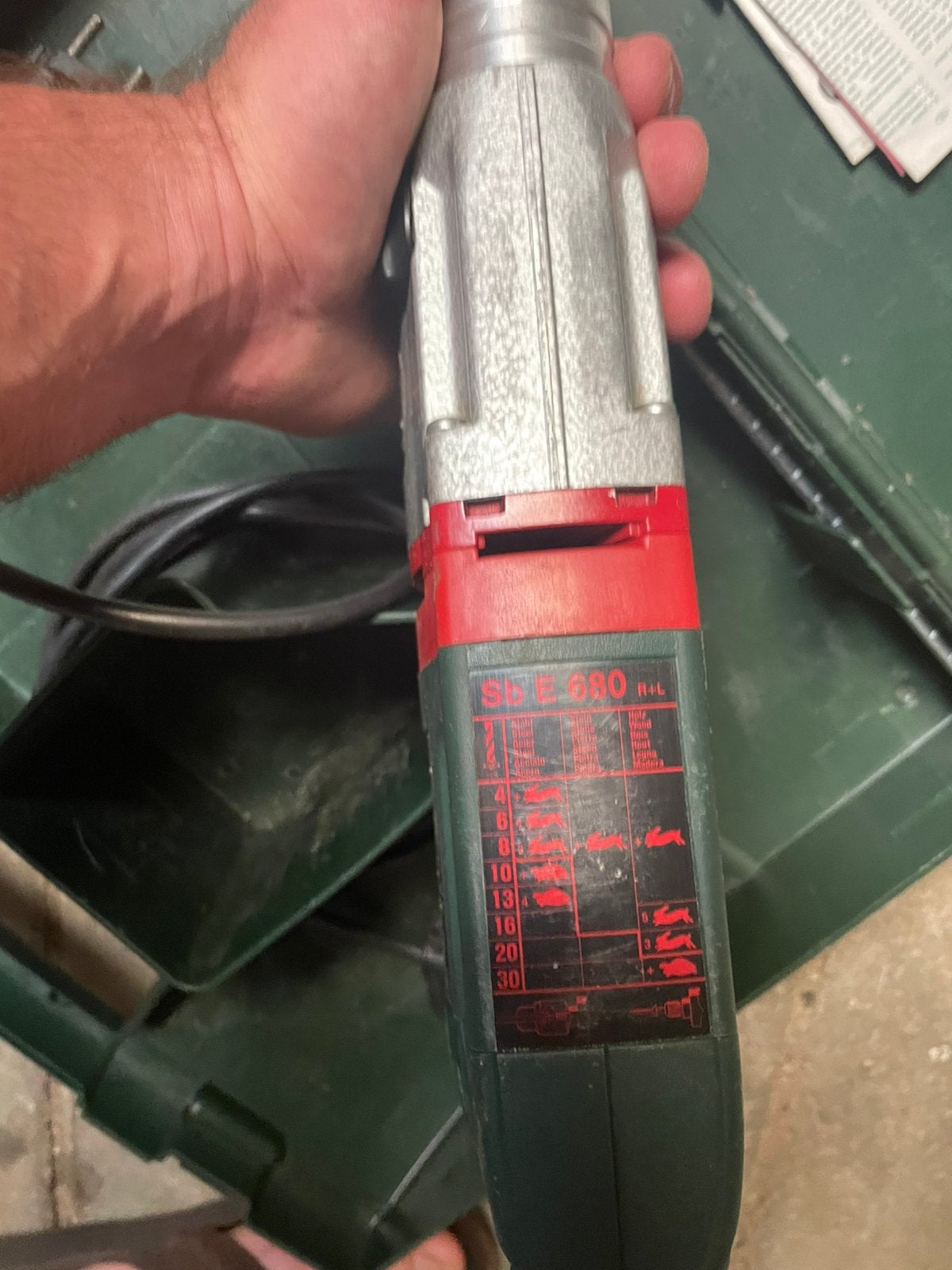 Metabo boor klop machine, Ophalen, Boor- en/of Breekhamer, Variabele snelheid, Zo goed als nieuw