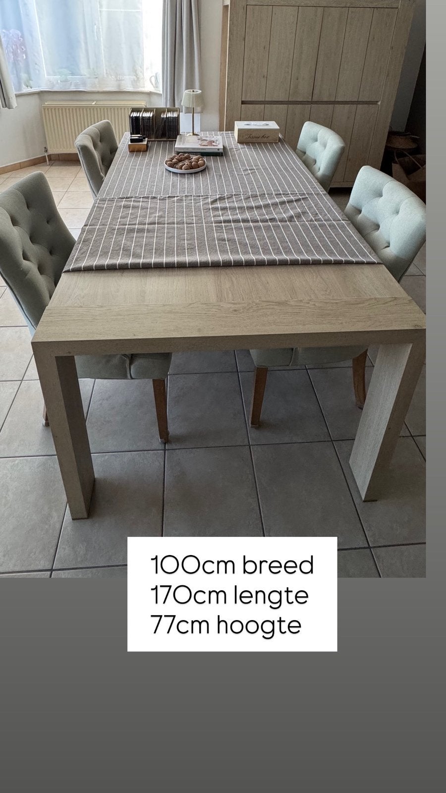 Set eetkamermeubels te koop, Jardin & Terrasse, Enlèvement, Comme neuf, 6 places