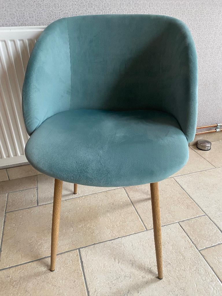 2 kuipzeteltjes in blauw en grijs, Twee, Overige kleuren, Zo goed als nieuw, Stof