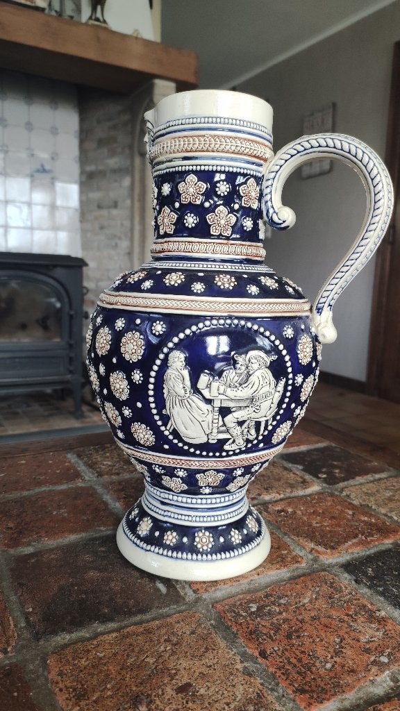 Vintage kruik 32 cm hoog - 3 verschillende afbeeldingen, Ophalen