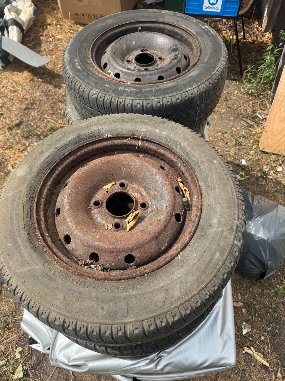 4 velgen met michelin banden prijs voor 4, Ophalen, Gebruikt