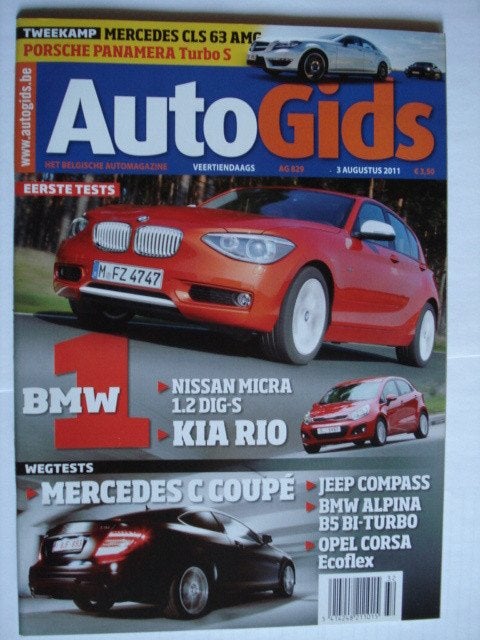 AutoGids 829 Jeep Compass/BMW Alpina B5/CLS 63 AMG/Panamera, Boeken, Auto's | Folders en Tijdschriften, Verzenden, Zo goed als nieuw
