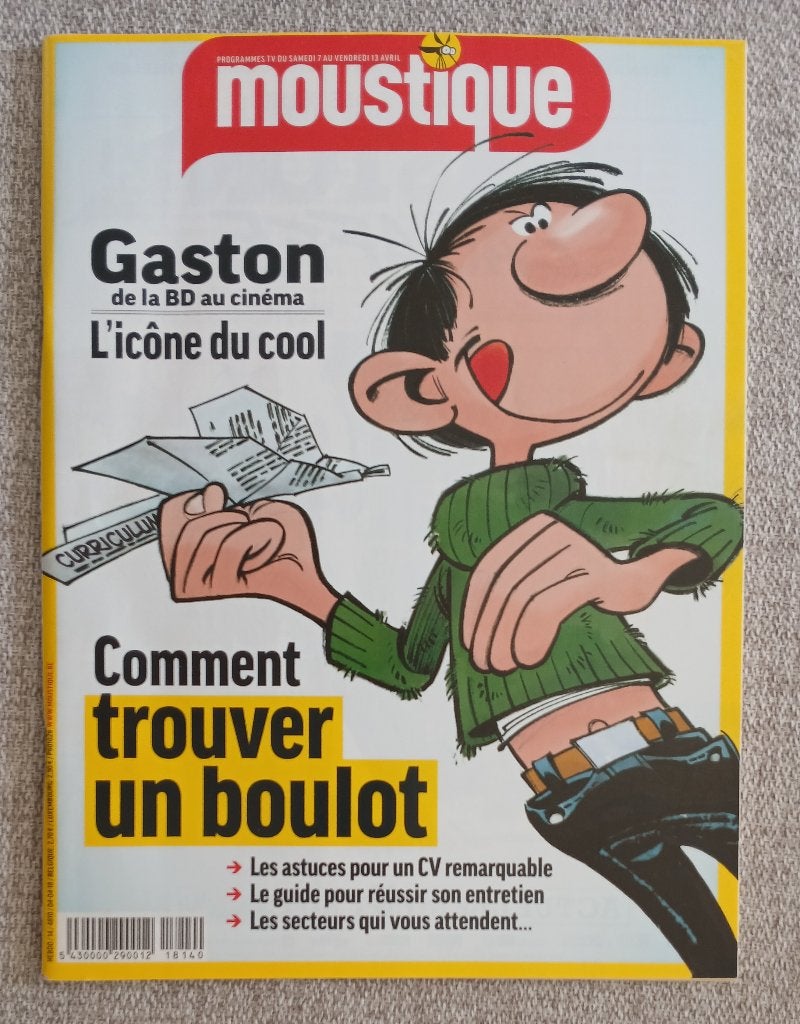 BD Revue Gaston Lagaffe de la BD Télé Moustique Franquin, Livres, Une BD, Enlèvement ou Envoi, Neuf