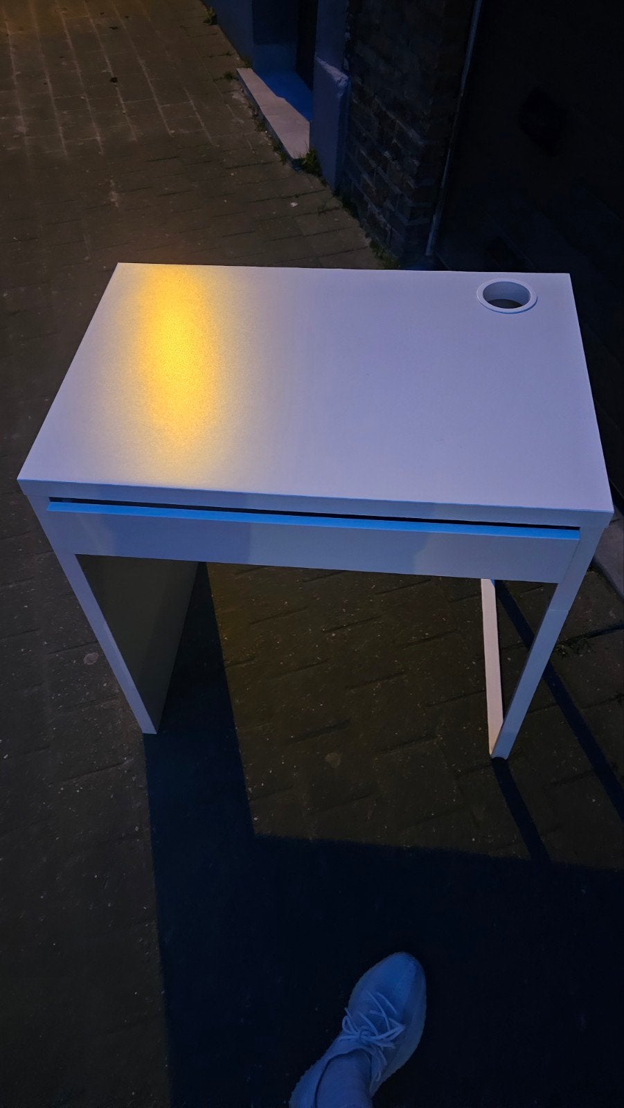 bureau Blanc Comme Neuf, Maison & Meubles, Enlèvement, Blanc