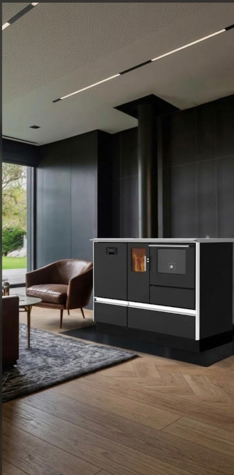 Pelletfornuis Houtfornuis CV 21 kw, Enlèvement ou Envoi