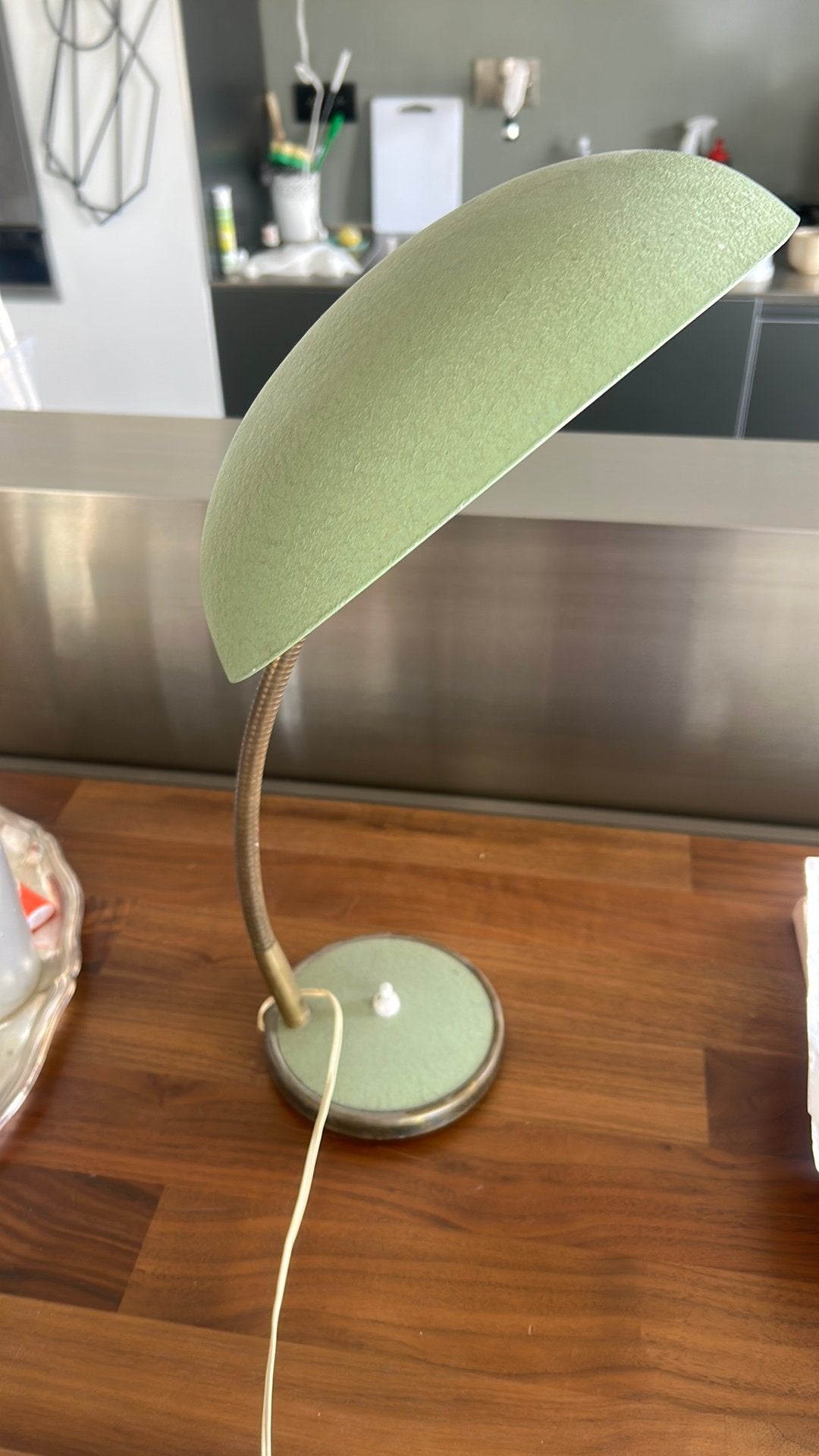 Lampe verte vintage, Vert, Enlèvement, Comme neuf, Vintage