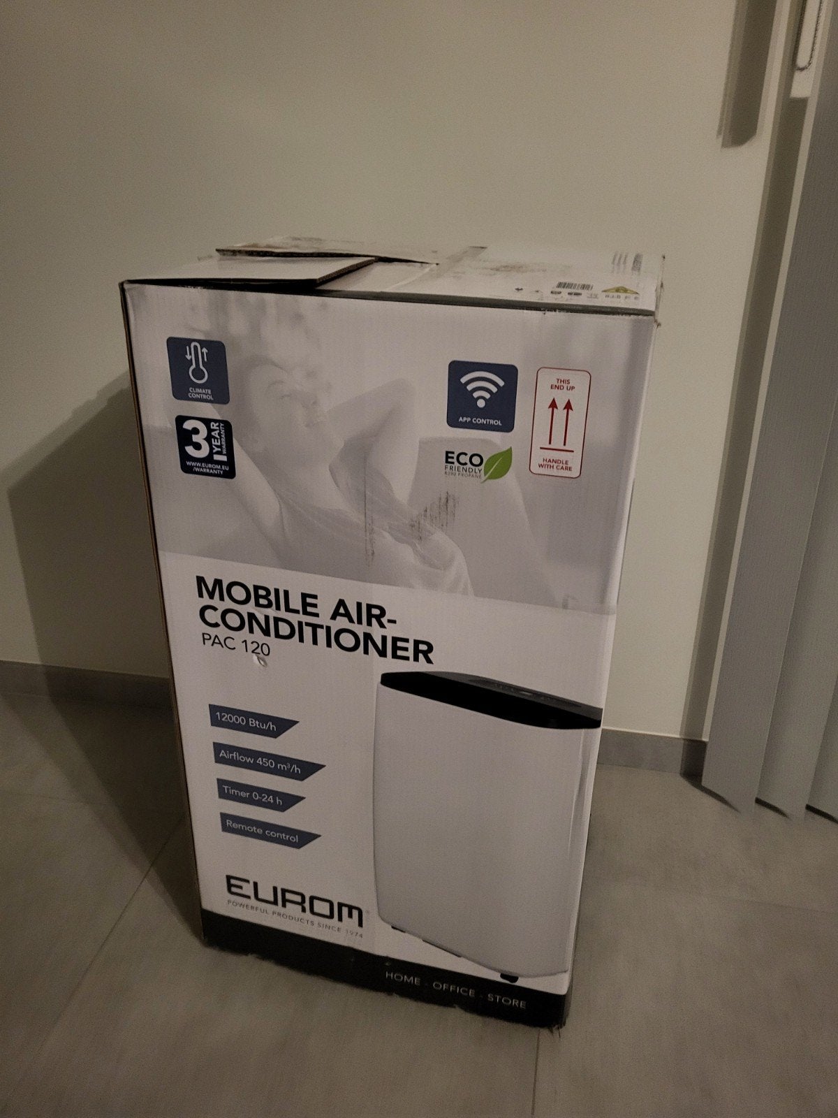 Mobiele airco 12.000 BTU 1j oud met bon, Elektronische apparatuur, Airco's, Ophalen, Timer, 3 snelheden of meer, Zo goed als nieuw