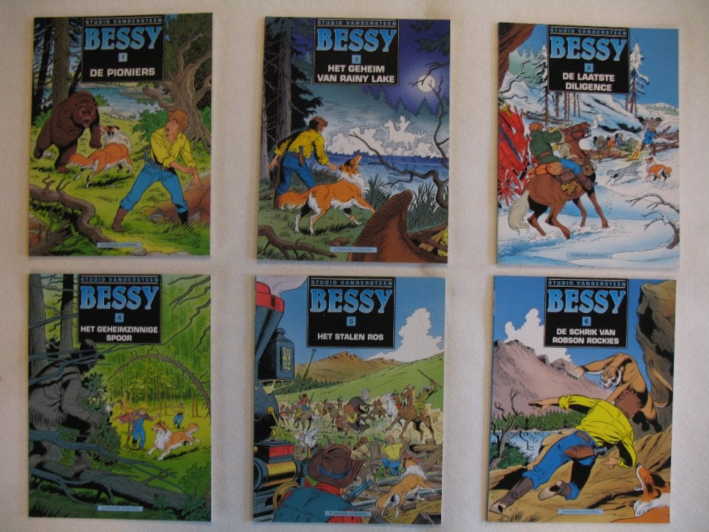 Bessy, Standaard bewerkingen, gekleurde 1ste druk, nr 1 t/m7, Boeken, Stripverhalen, Zo goed als nieuw, Meerdere stripboeken, Ophalen of Verzenden
