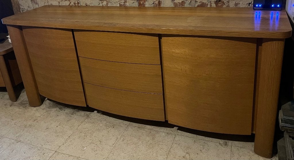 Buffet et meuble de bar en teck, Maison & Meubles, Armoires | Dressoirs, Utilisé, 200 cm ou plus, 50 à 75 cm, Avec tiroir(s), Avec porte(s)