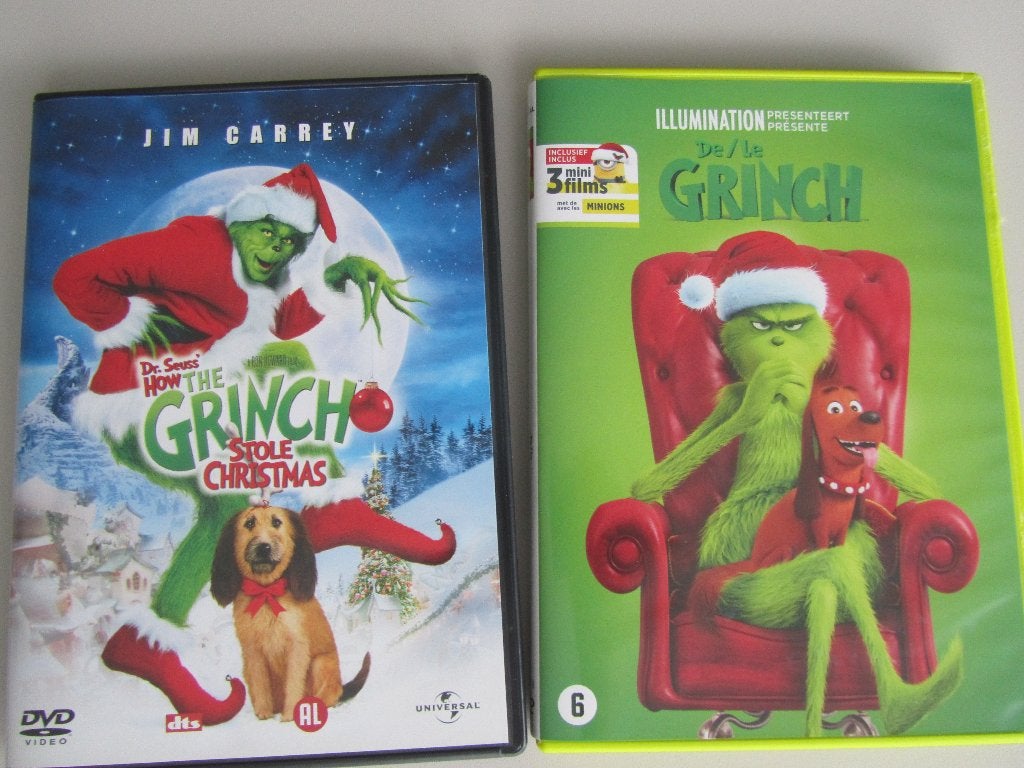 2 DVDS THE GRINCH/HOW THE GRINCH STOLE CHRISTMAS, Gebruikt, Alle leeftijden, Nederlands, Ophalen of Verzenden