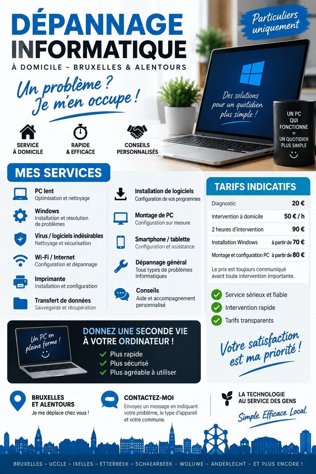 VOTRE PC VOUS POSE PROBLÈME ? JE PEUX VOUS AIDER !, Enlèvement