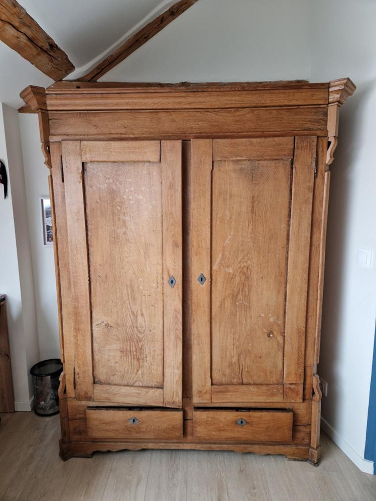 Eikenhouten kledingkast, Antiek en Kunst, Ophalen