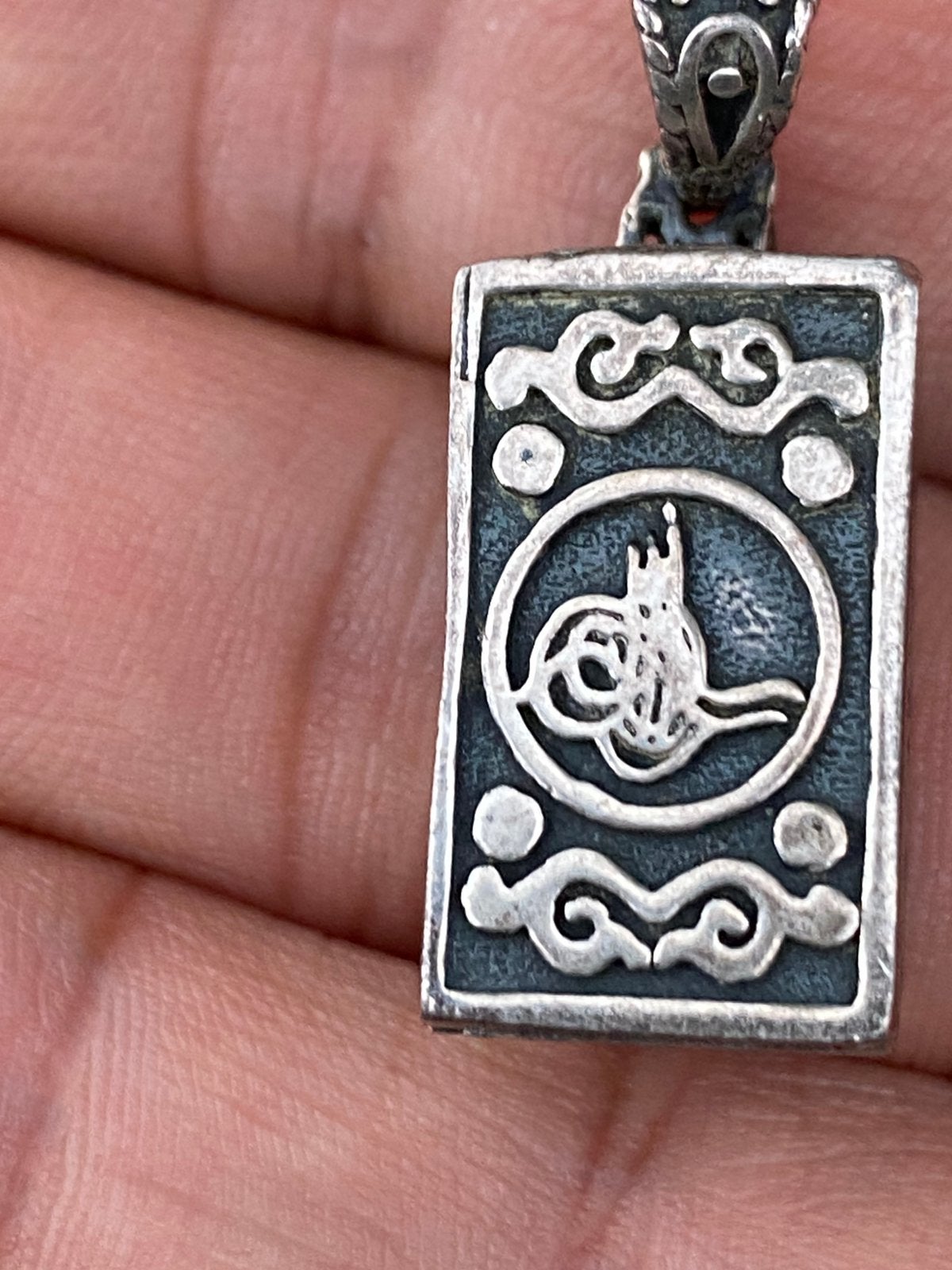 Pendentif en argent 925 avec amulette Taweez (Muska), Enlèvement ou Envoi