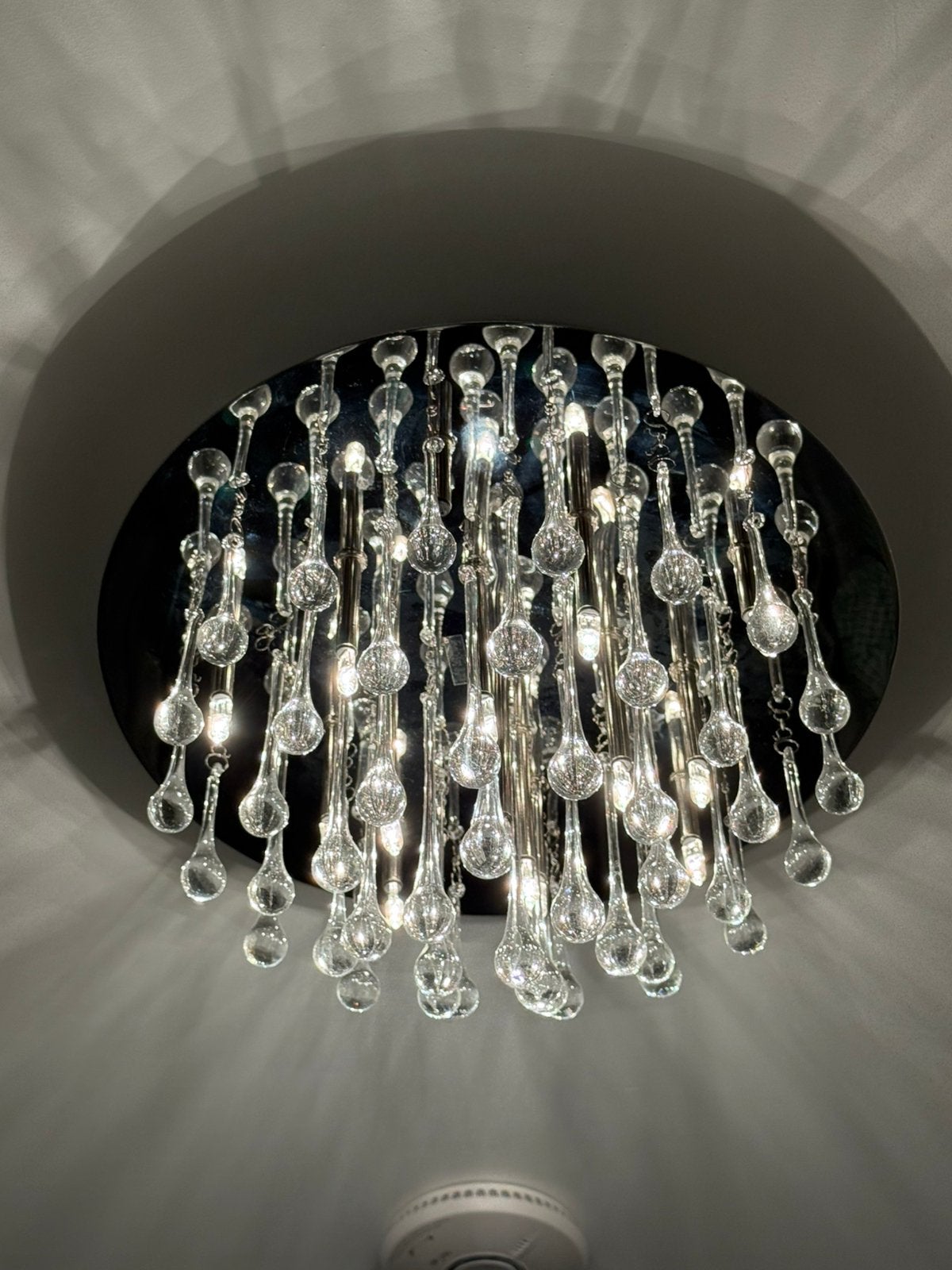Kristalachtige plafondlamp 2 stuks, Ophalen, Zo goed als nieuw, Plafondlamp