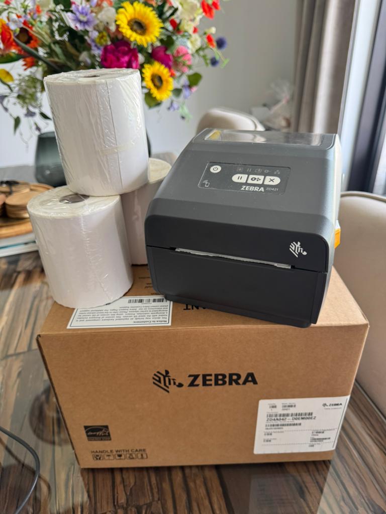 Zebra ZD421 Labelprinter + 3 nieuwe rollen, Ophalen, Zo goed als nieuw, Etiket