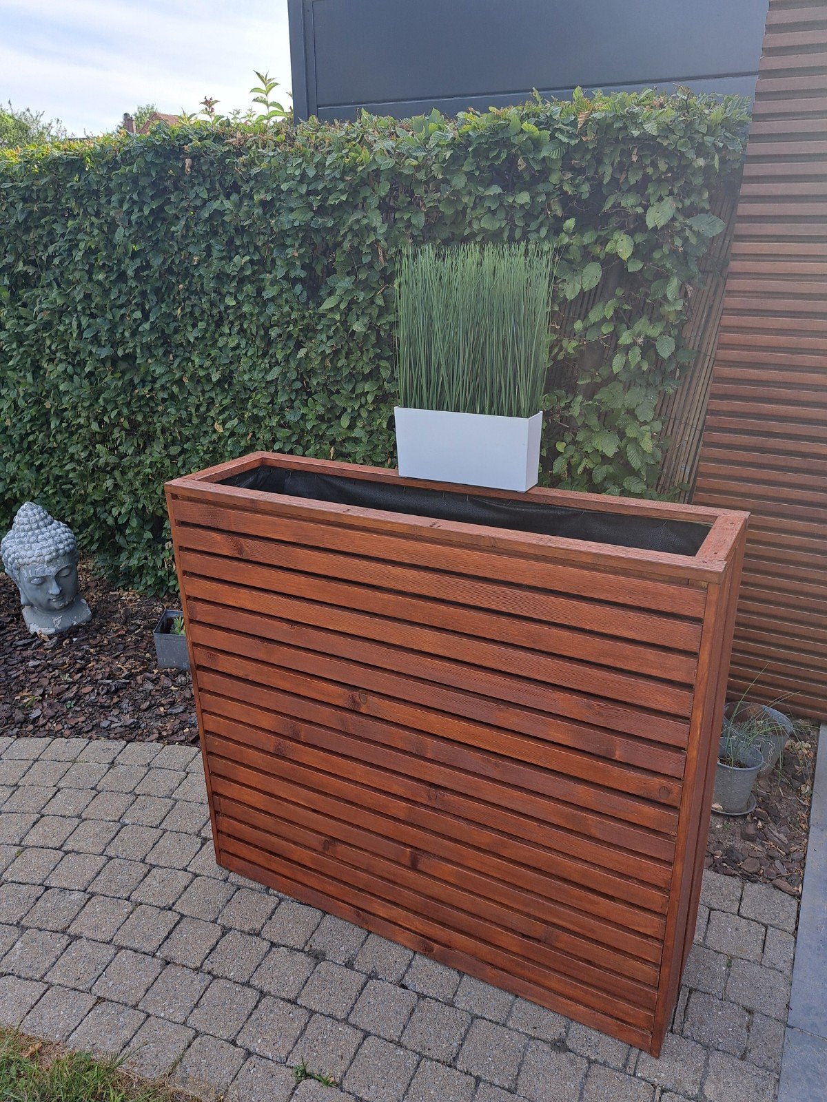 houten plankenbak, Tuin en Terras, Ophalen, Balkon, 60 tot 100 cm, 60 cm of meer