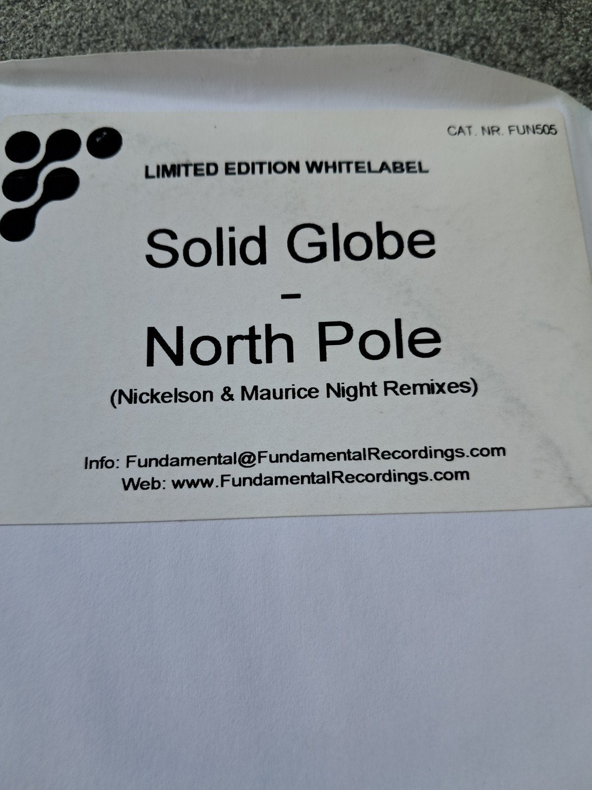 12inch Solid Globe North Pole, Cd's en Dvd's, Ophalen of Verzenden, Gebruikt, 12 inch, Techno