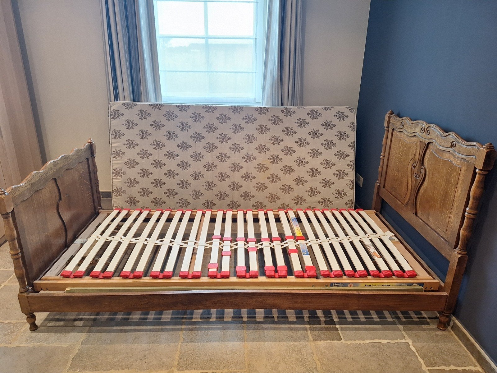 1 persoonsbed met lattenbodem, Huis en Inrichting, Slaapkamer | Bedden, Ophalen, 90 cm