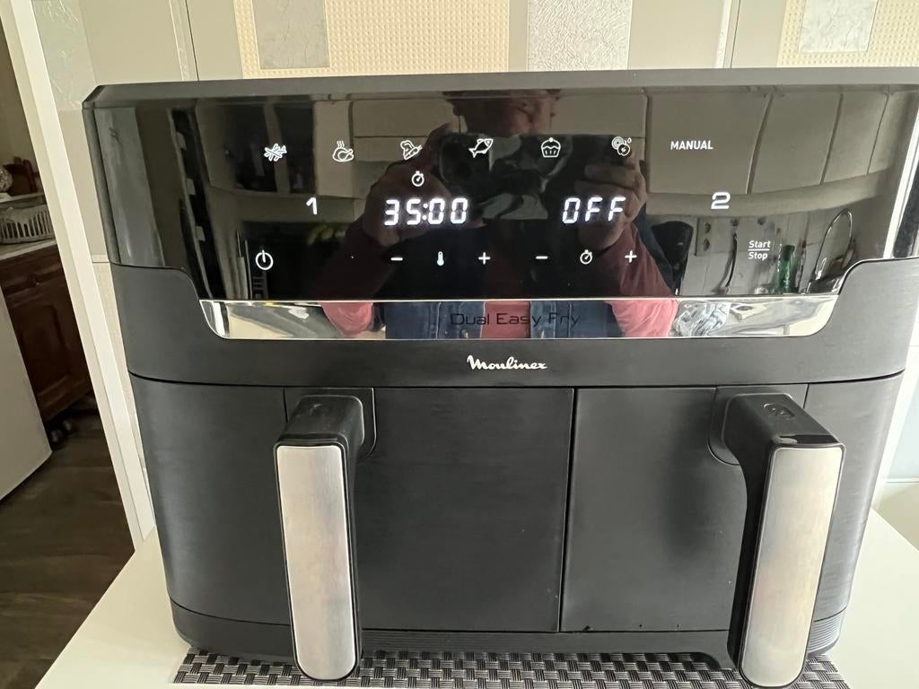AIRFRYER 11 L - MOULINEX DUAL EASY FRY XXL EZ29428, Electroménager, Friteuses à air, Enlèvement, Comme neuf, Friteuse à air