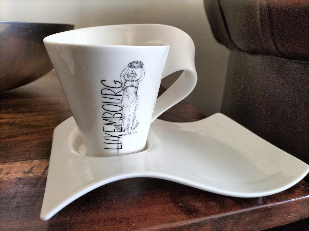 Moderne kop en schotel Villeroy en Boch Luxemburg, Verzamelen, Verzenden
