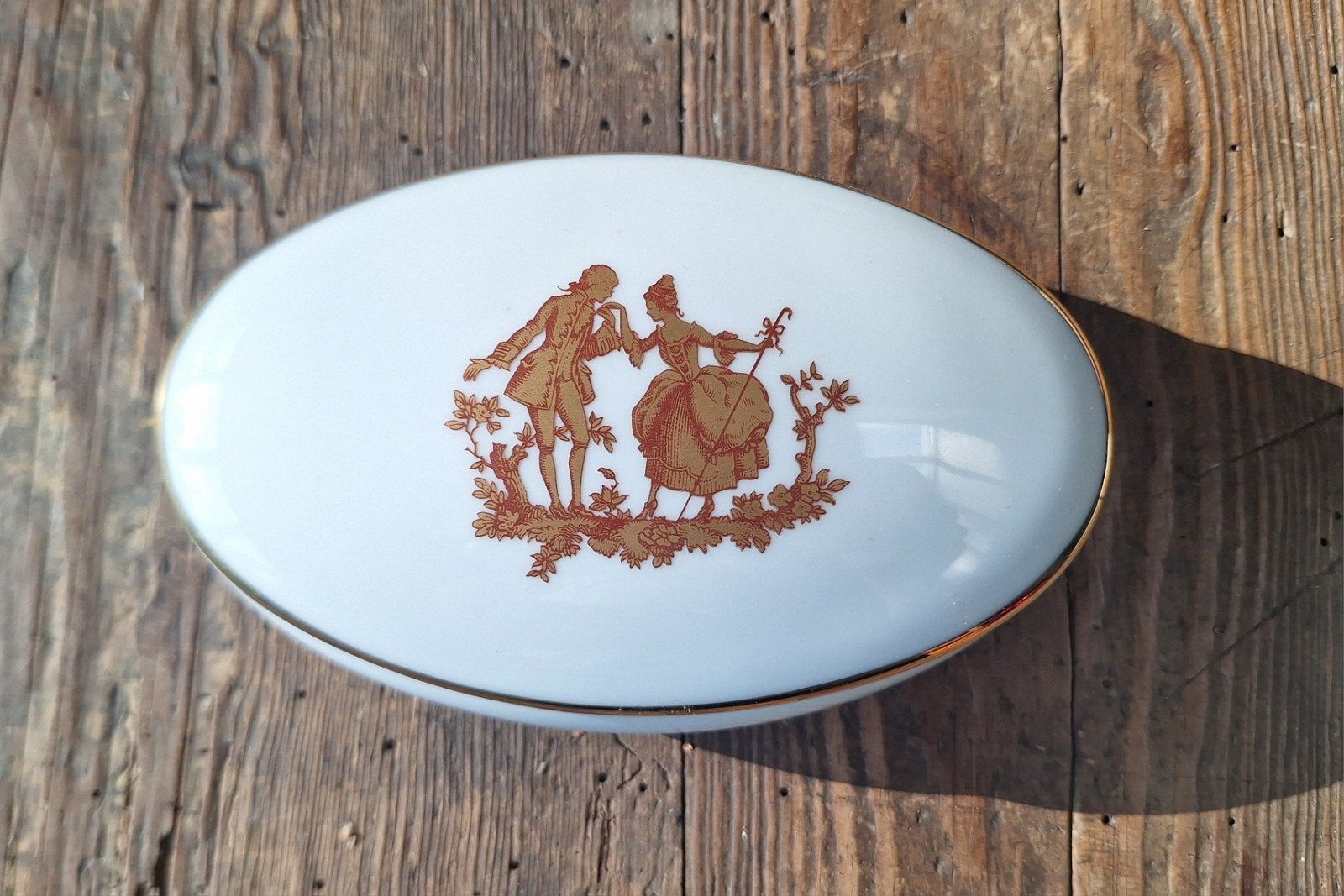Porselein Bonboniere Limoges, Antiek en Kunst, Antiek | Porselein, Ophalen of Verzenden