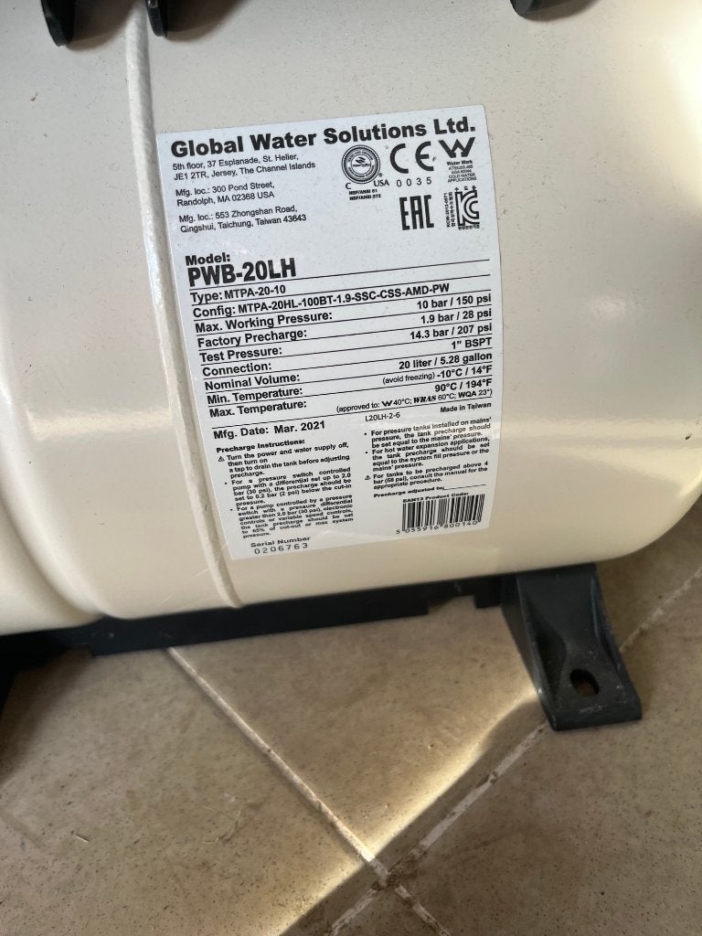 DAB Aquajet 82/20 M hydrofoorpomp + 20L drukvat, Ophalen, Gebruikt, Elektrisch, Hydrofoorpomp