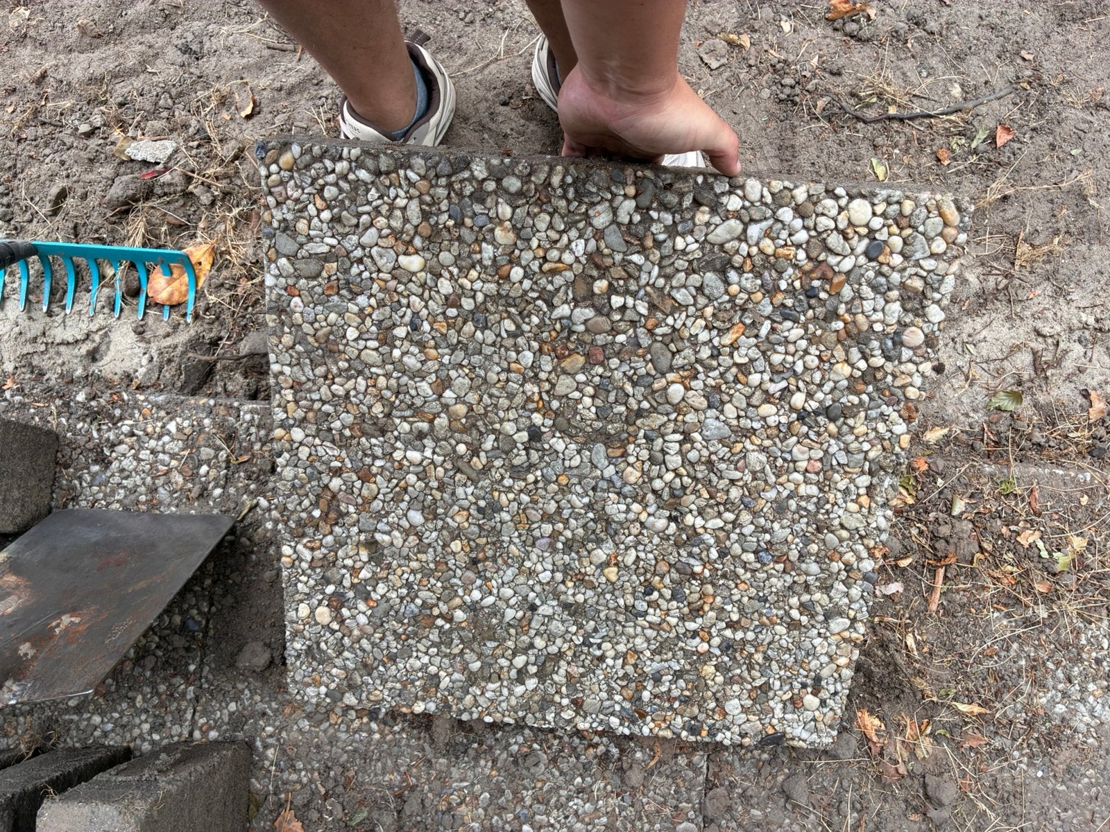 Nette grindtegels 50x50, Tuin en Terras, Tegels en Klinkers, Ophalen, Zo goed als nieuw