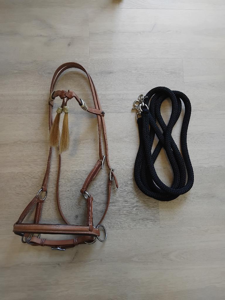 Splinternieuw bitloos hoofdstel COB en teugels, Ophalen of Verzenden, Nieuw, Western
