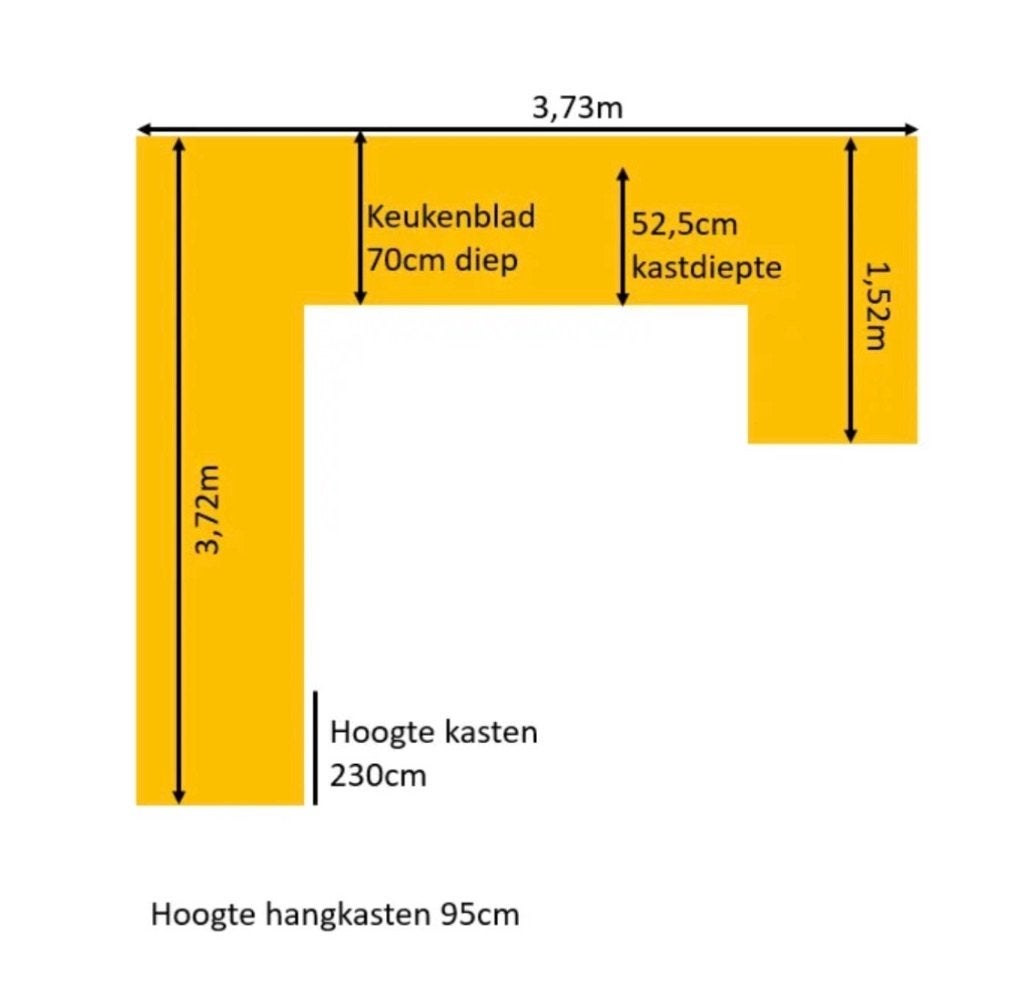 Grote maatwerk keuken in zeer degelijke staat, Ophalen, Gebruikt, Bruin, U-keuken