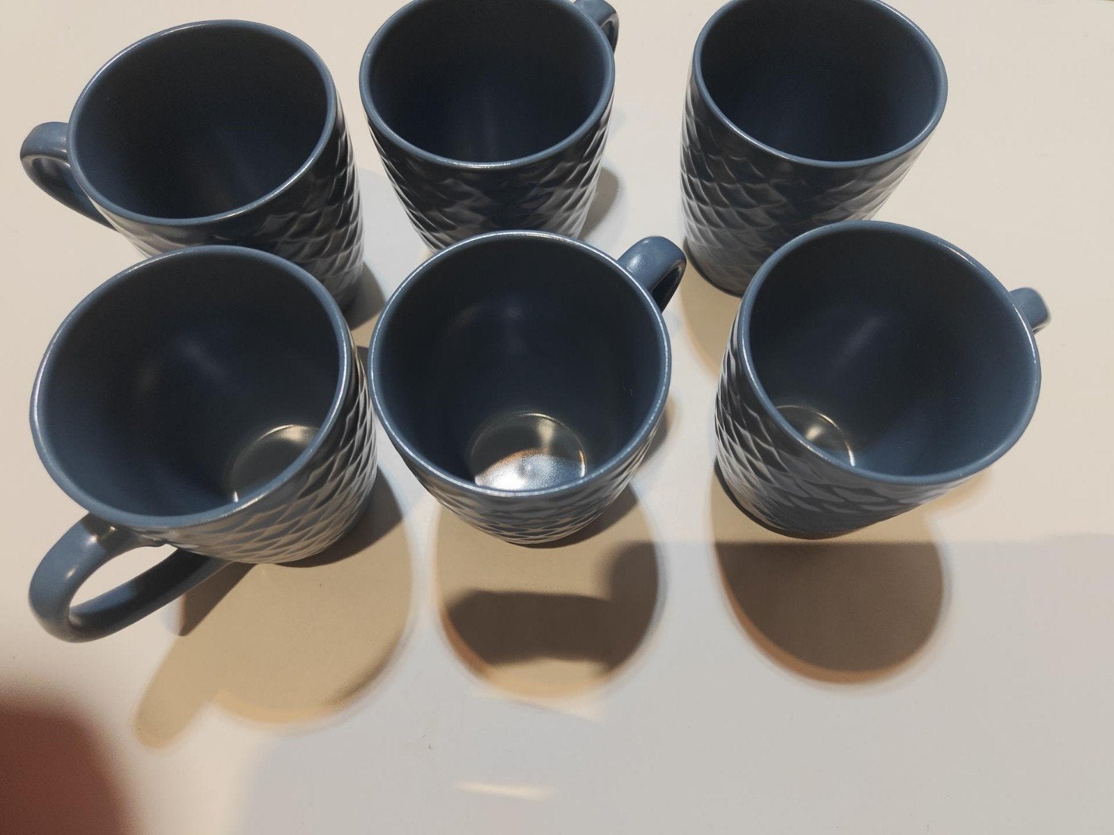 Set van 6 donkerblauwe koffiemokken, Ophalen of Verzenden