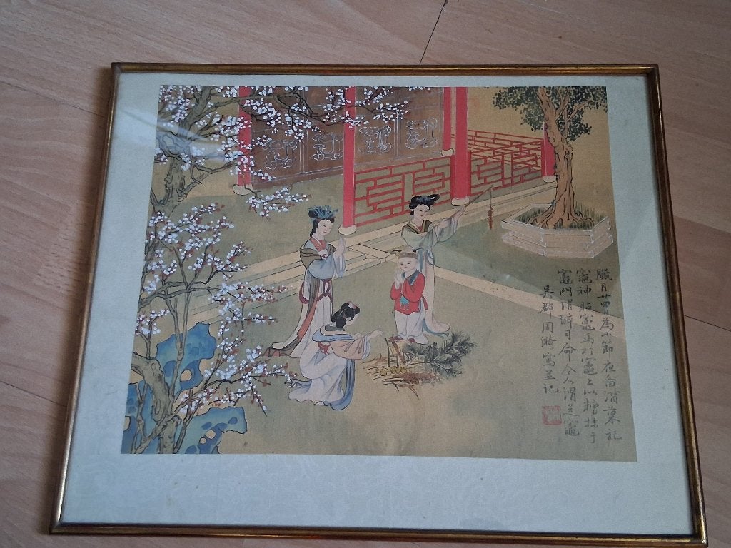 2estampes chinoises, Antiquités & Art, Autres sujets, Enlèvement, Impression, Papier