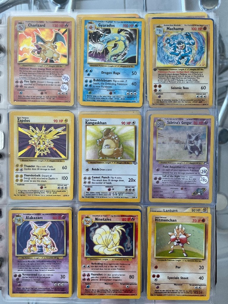 Pokémon kaarten (Charizard & Sabrina’s gengar), Ophalen, Gebruikt, Meerdere kaarten, Foil