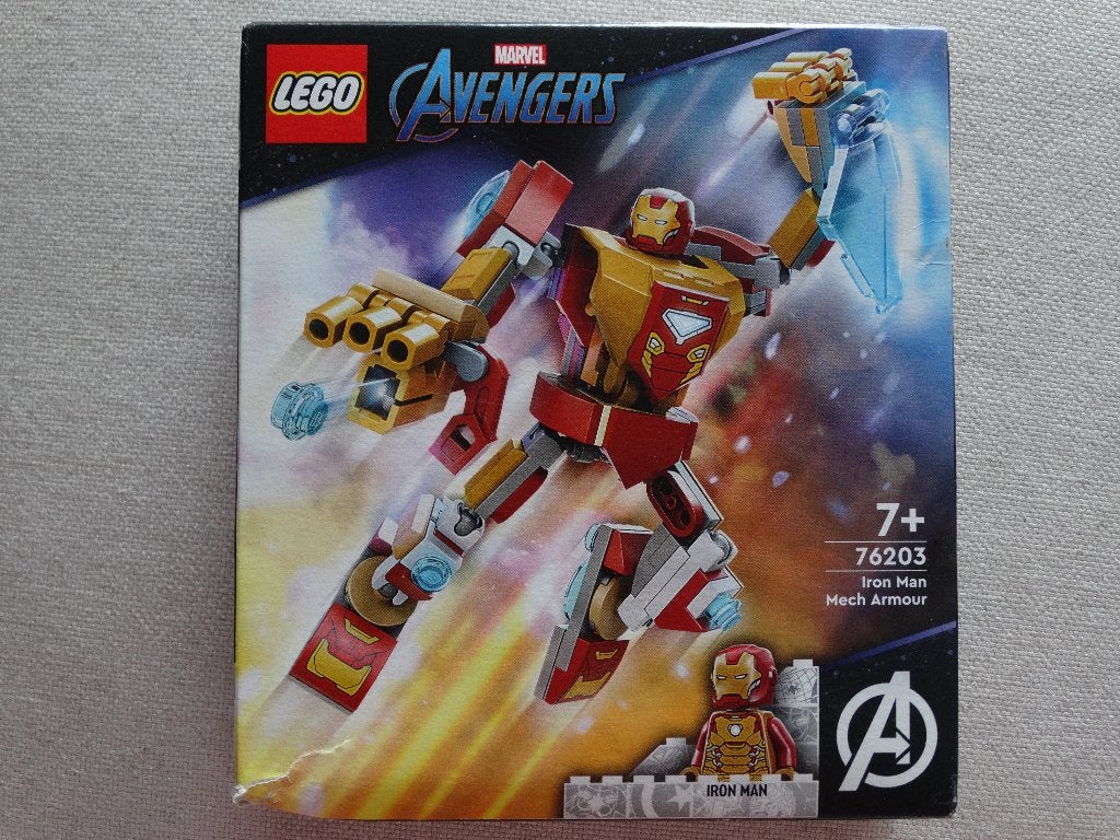 Lego Marvel: set 76203 (Iron Man Mech Armour), Kinderen en Baby's, Speelgoed | Duplo en Lego, Zo goed als nieuw, Lego, Complete set