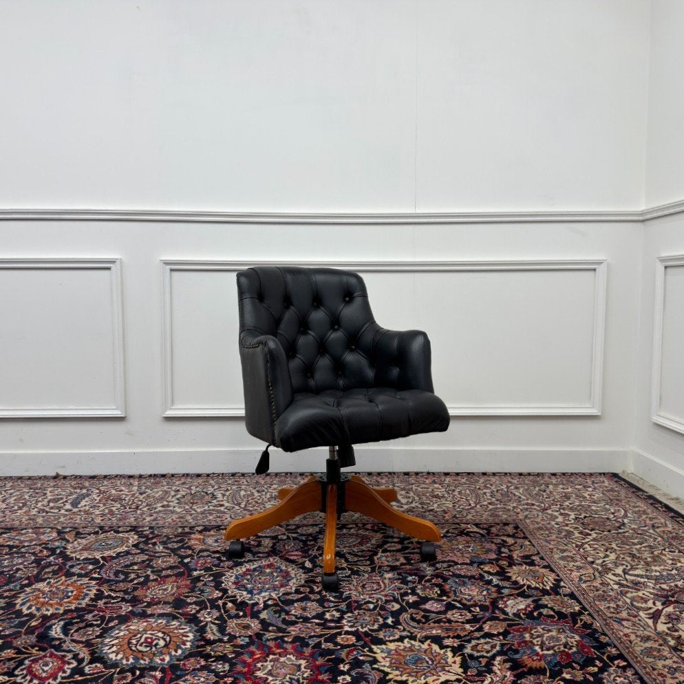 Klassiek Engels Chesterfield Bureaustoel, Enlèvement ou Envoi