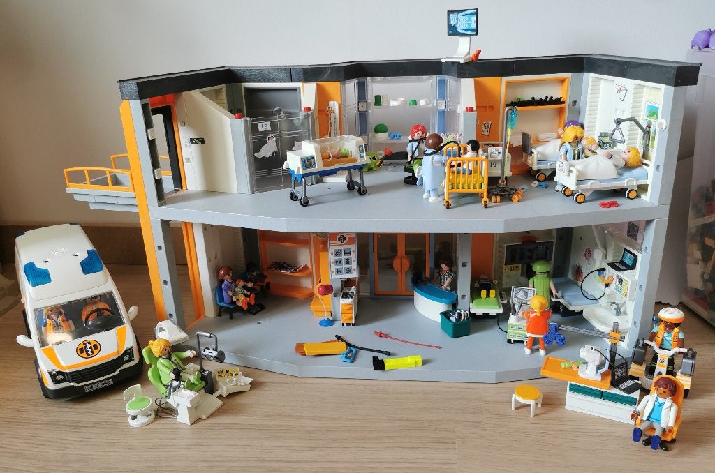 Playmobil hopital, hotel, bateau, police, Ophalen, Zo goed als nieuw, Boot/Schip