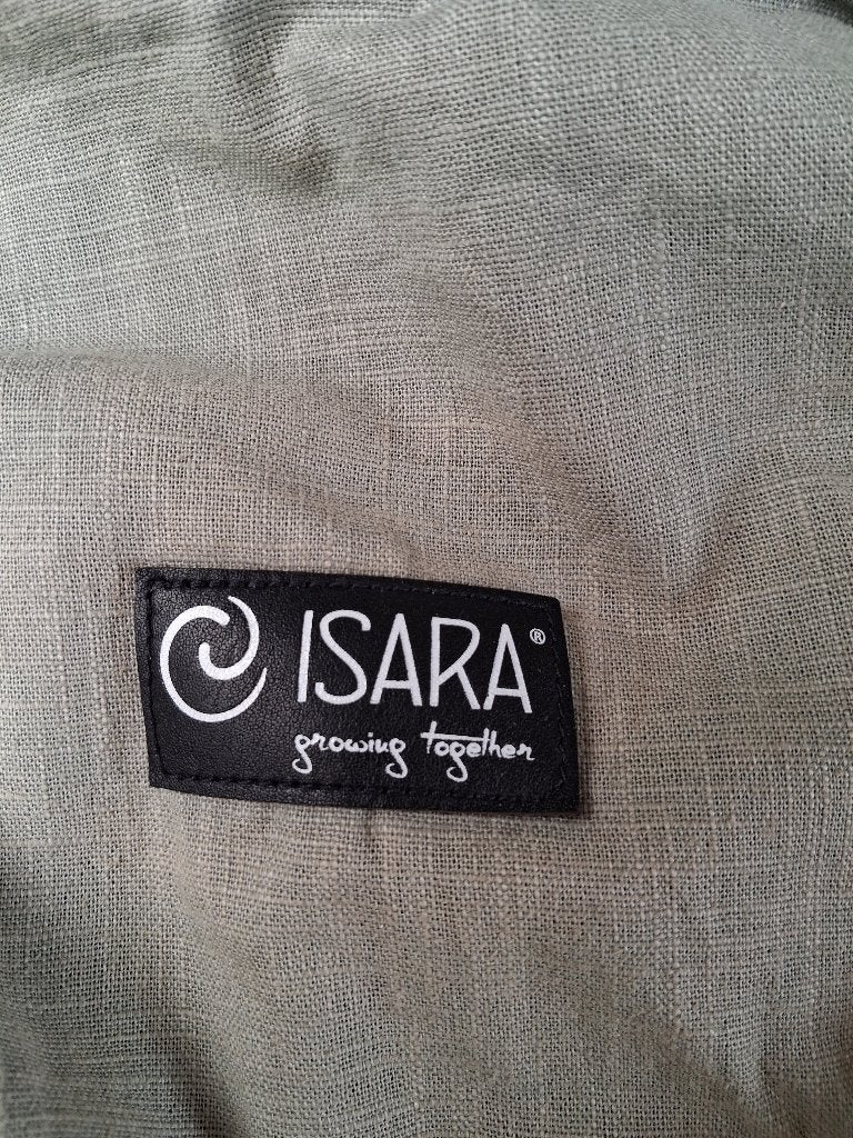 Isara licht groene zomerse draagzak, Kinderen en Baby's, Babydragers en Draagdoeken, Zo goed als nieuw, Draagzak, Buik of Rug