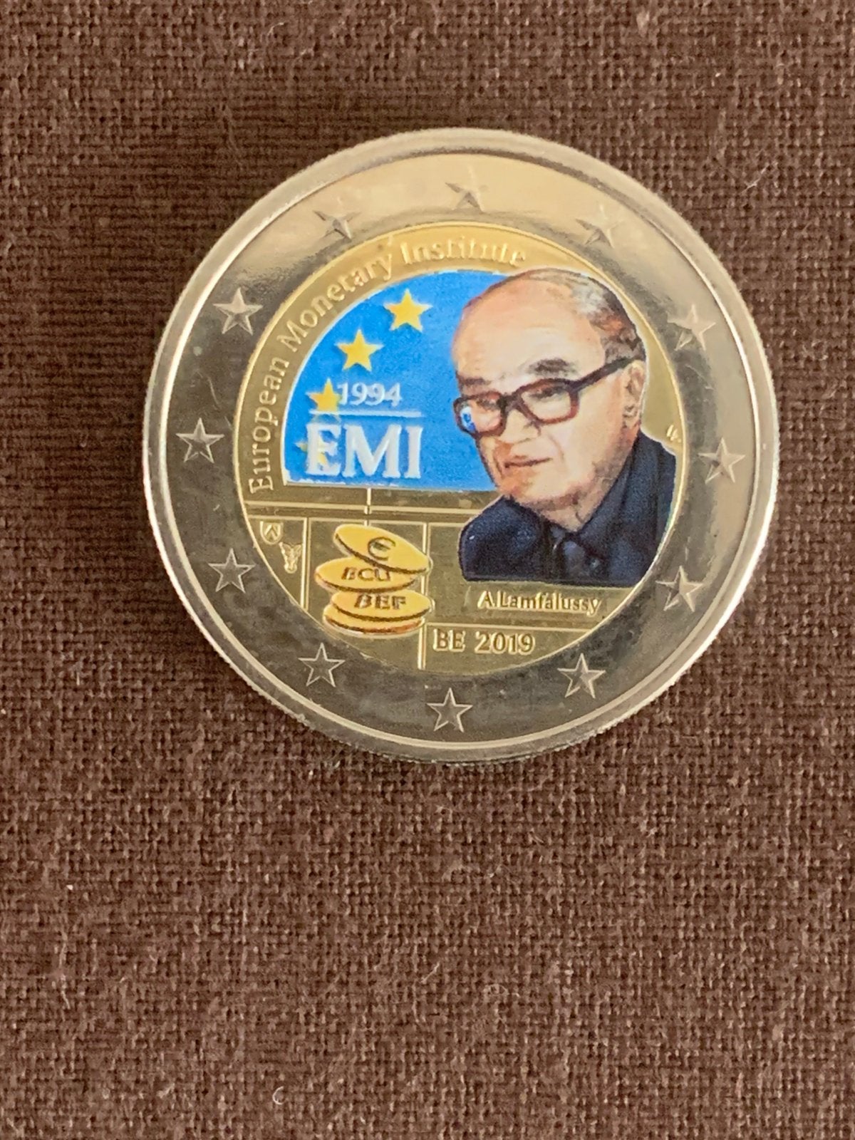 2 euromunt Belgie gekleurd 2019 EMI, Enlèvement ou Envoi, Belgique, 2 euros, Monnaie en vrac