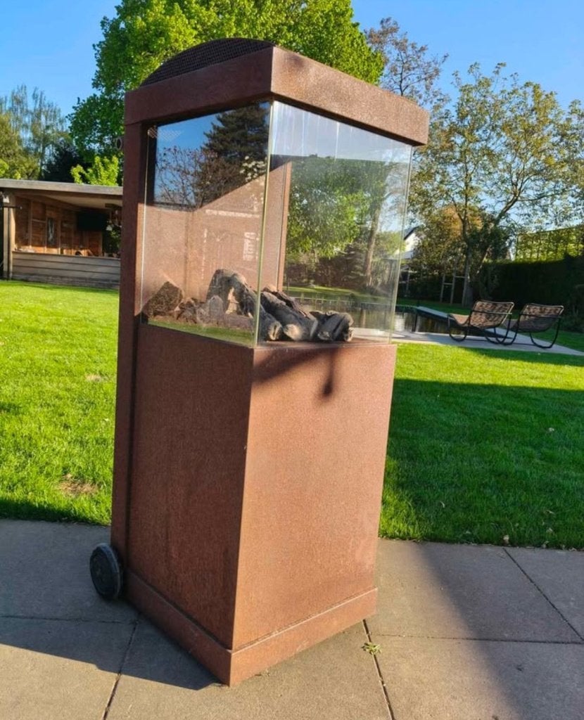 Cortenstalen kachel, Tuin en Terras, Ophalen, Zo goed als nieuw