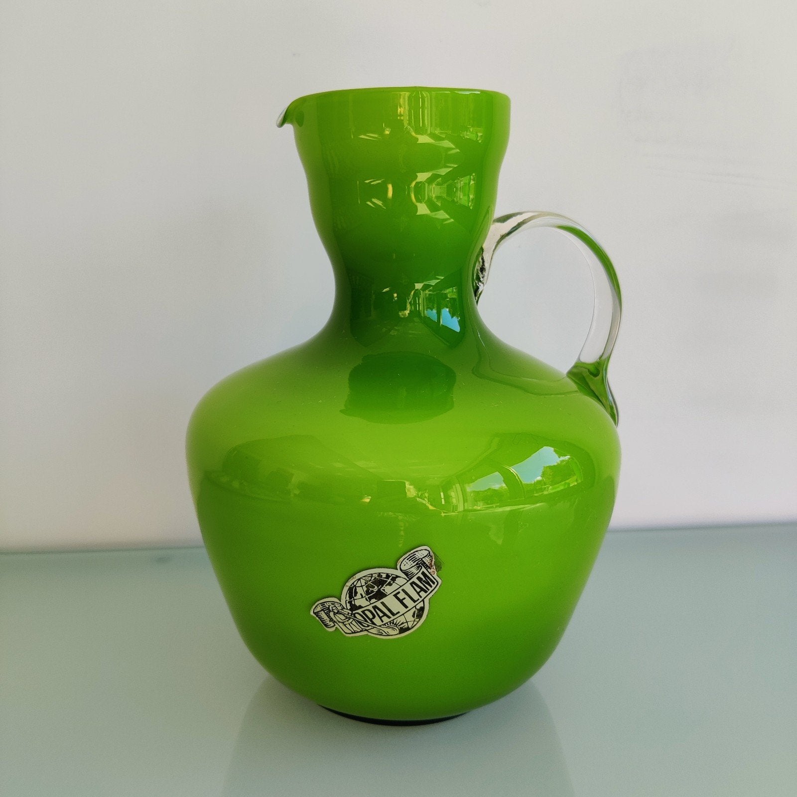 Vase/carafe vintage, Neuf, 26 cm, Fait main, Verre