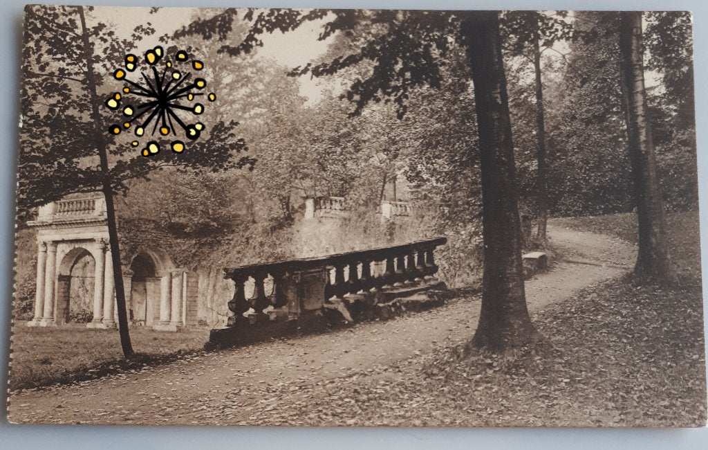 Oude postkaart Domaine MARIEMONT Parc & ruines Ref 73, Ophalen of Verzenden, 1920 tot 1940, Ongelopen, Henegouwen