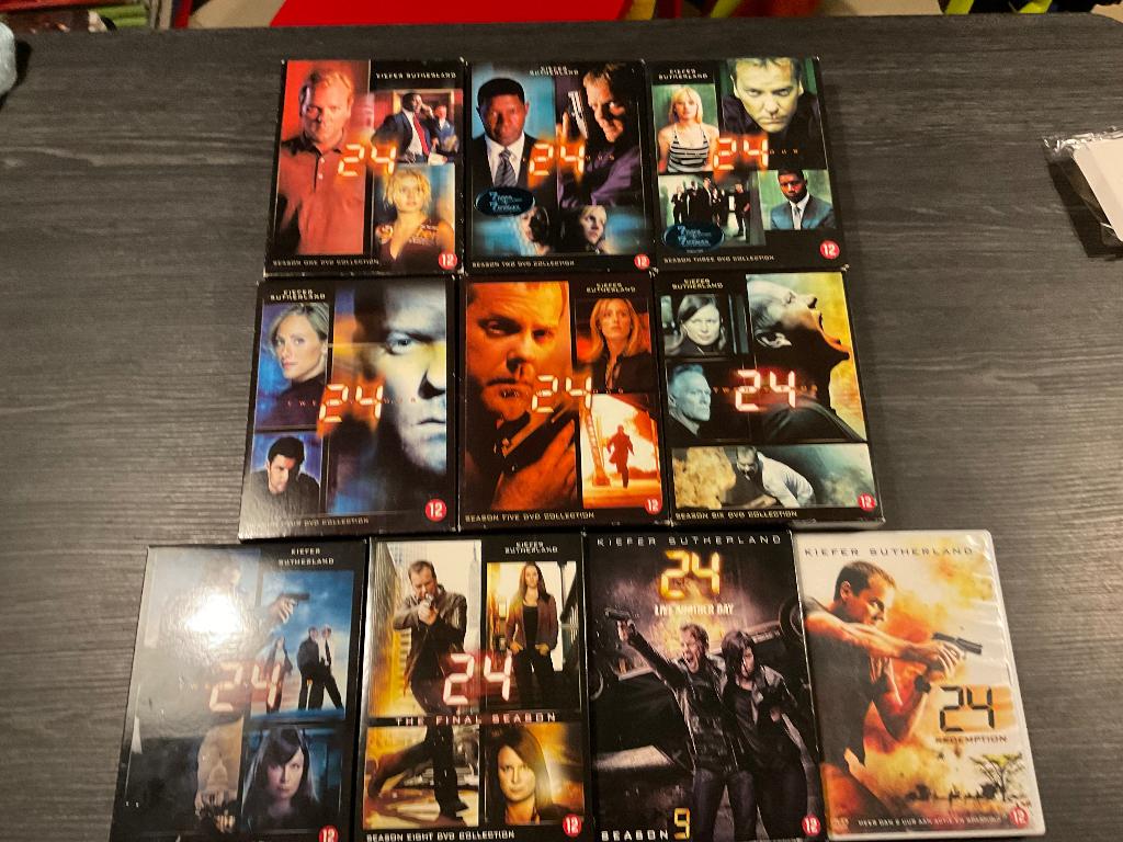 Volledige reeks dvd’s 24 Seizoen 1 tot en met 9 + redemption, Cd's en Dvd's, Ophalen of Verzenden, Gebruikt