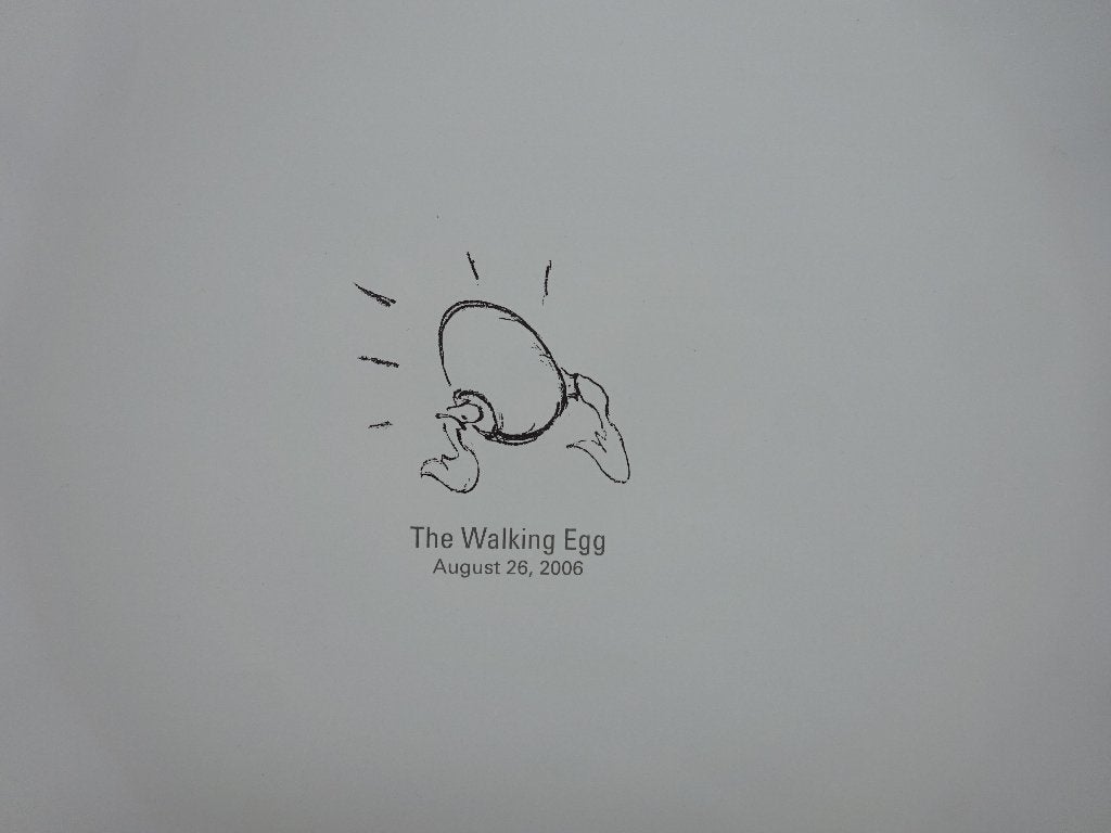 Koen Vanmechelen, The Walking Egg 2006, Gazette, Enlèvement ou Envoi, Comme neuf, Peinture et dessin