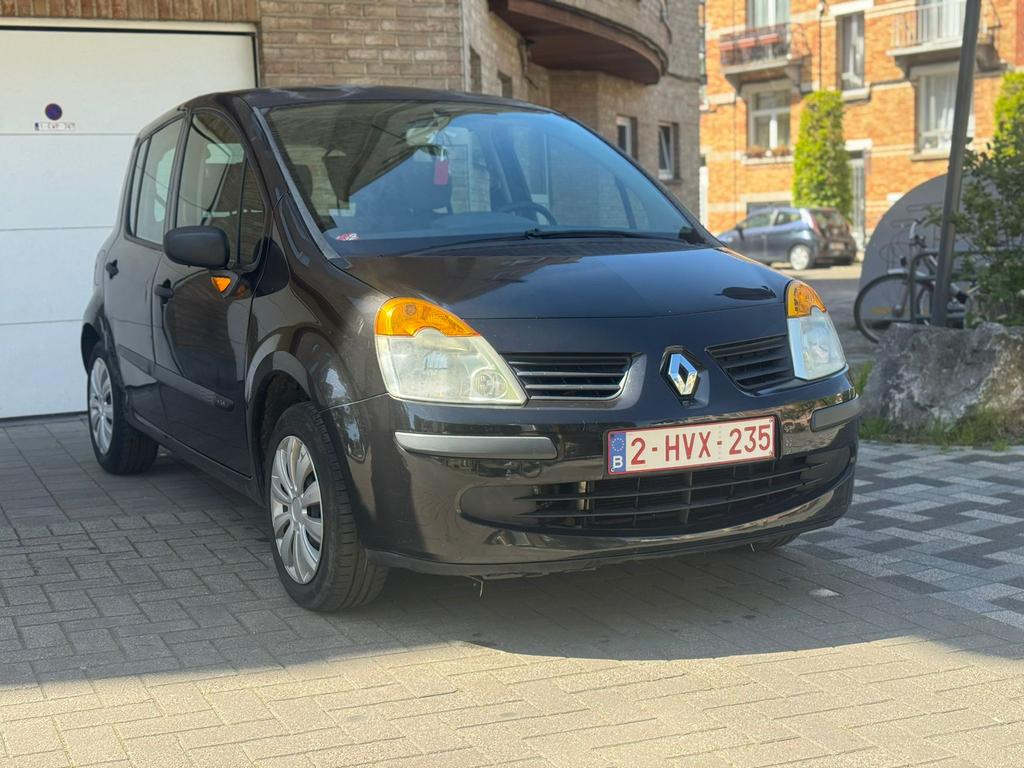 Renault modus benzine klaar om geregistreerd te worden, Auto's, Leder en Stof, Zwart, 5 deurs, Particulier