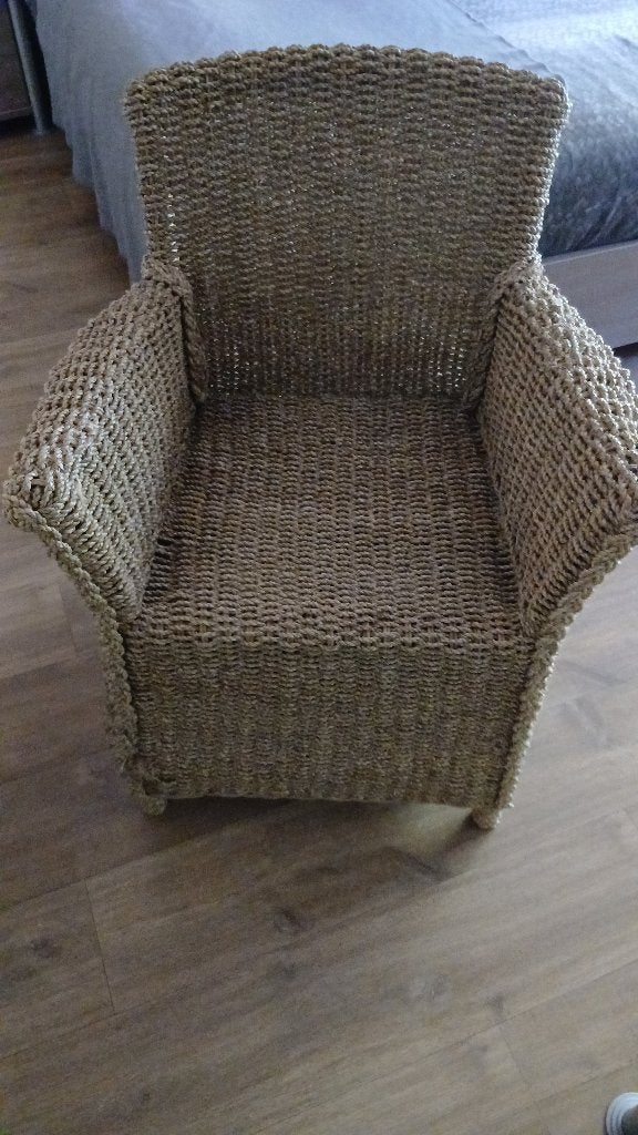 Rotan stoel, Huis en Inrichting, Ophalen, Gebruikt, Bruin, Riet of Rotan