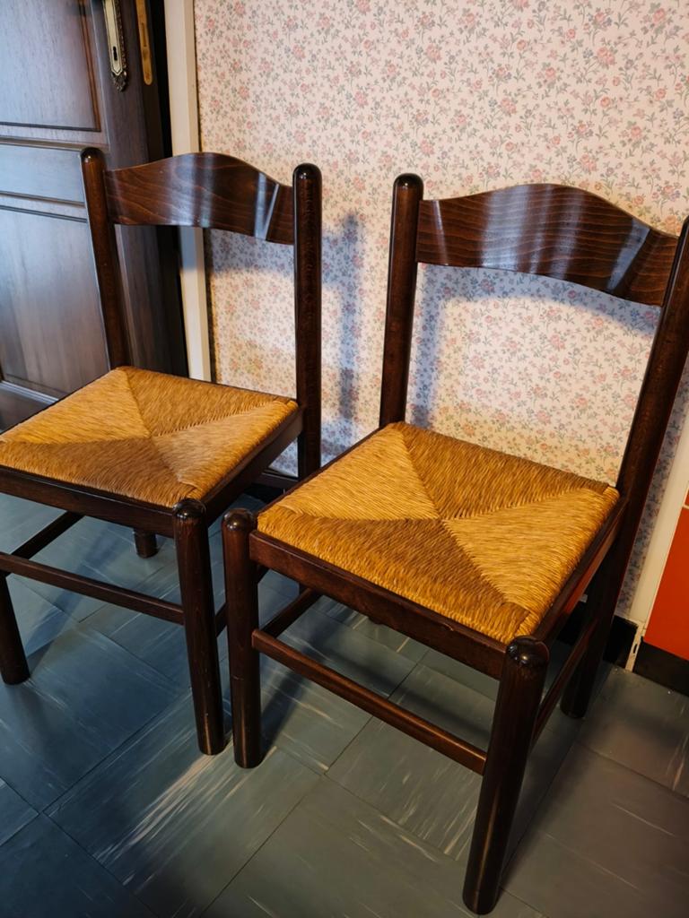 2 houten stoelen, Ophalen, Zo goed als nieuw, Hout, Twee