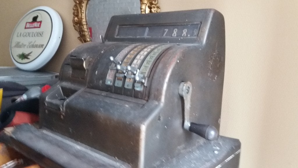 antieke kassa register, Ophalen