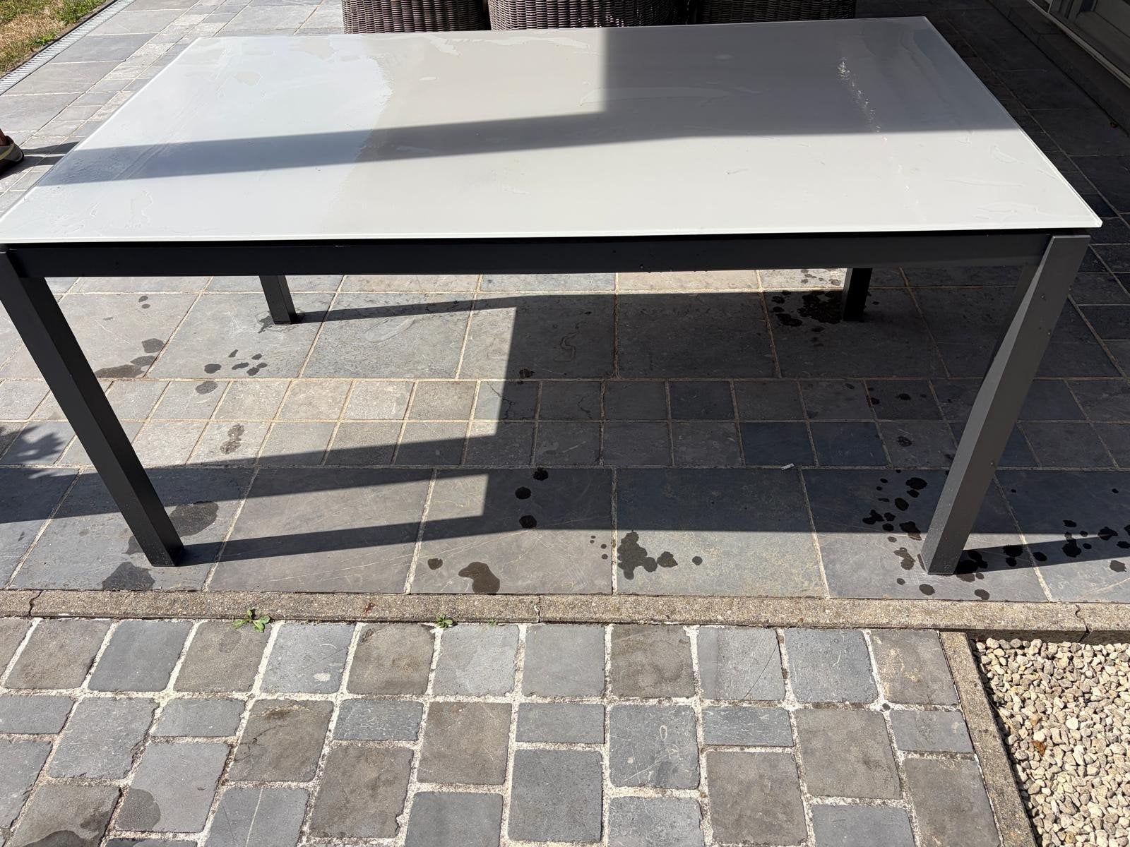 te koop alu tuintafel en 4 stoelen, Ophalen