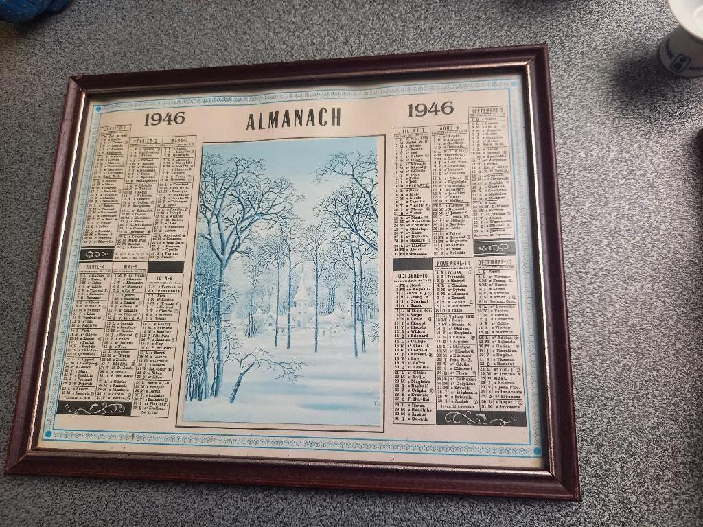 Calendrier 1945 et 1946, Collections, Enlèvement ou Envoi, Utilisé